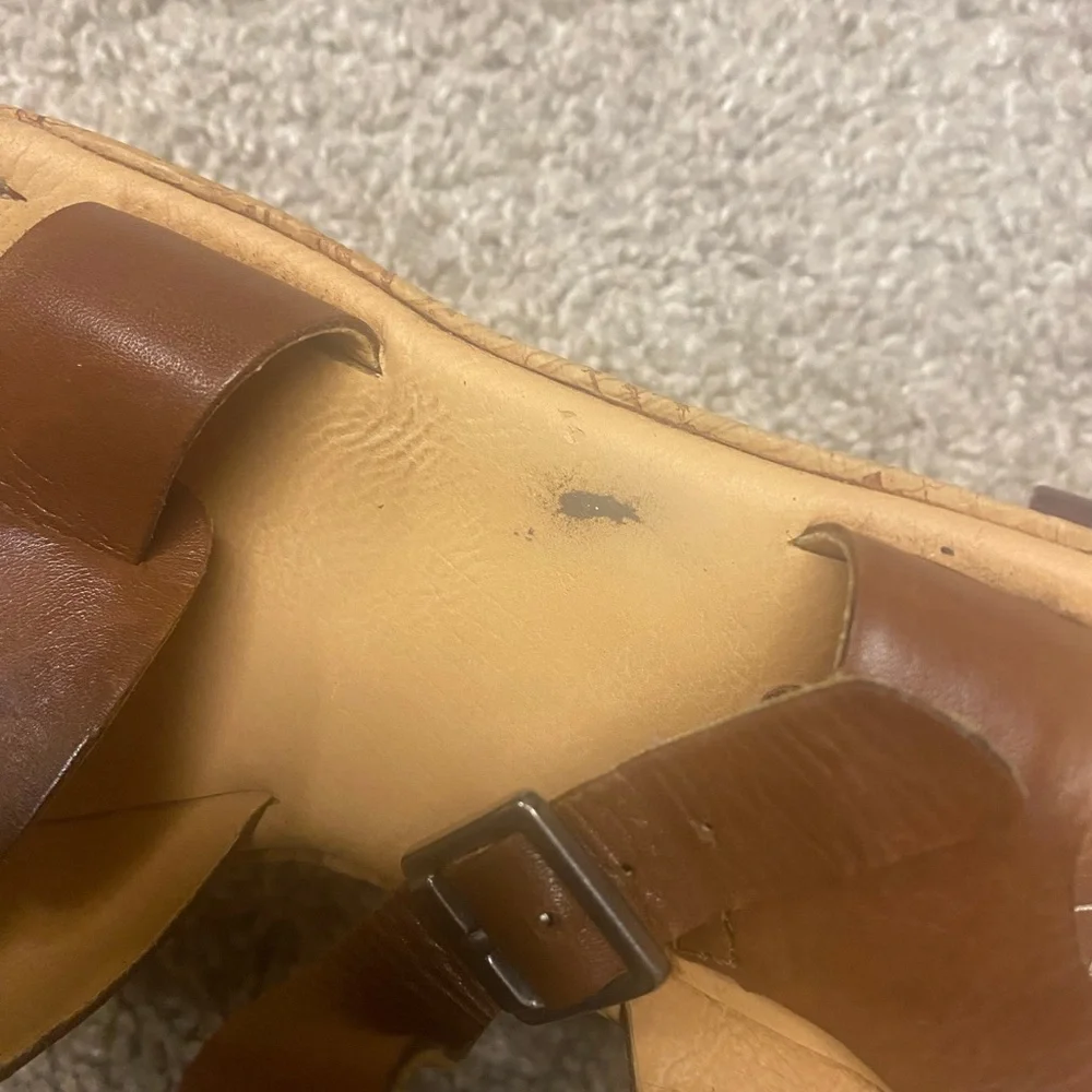Kork-Ease Brown Leather Wedges